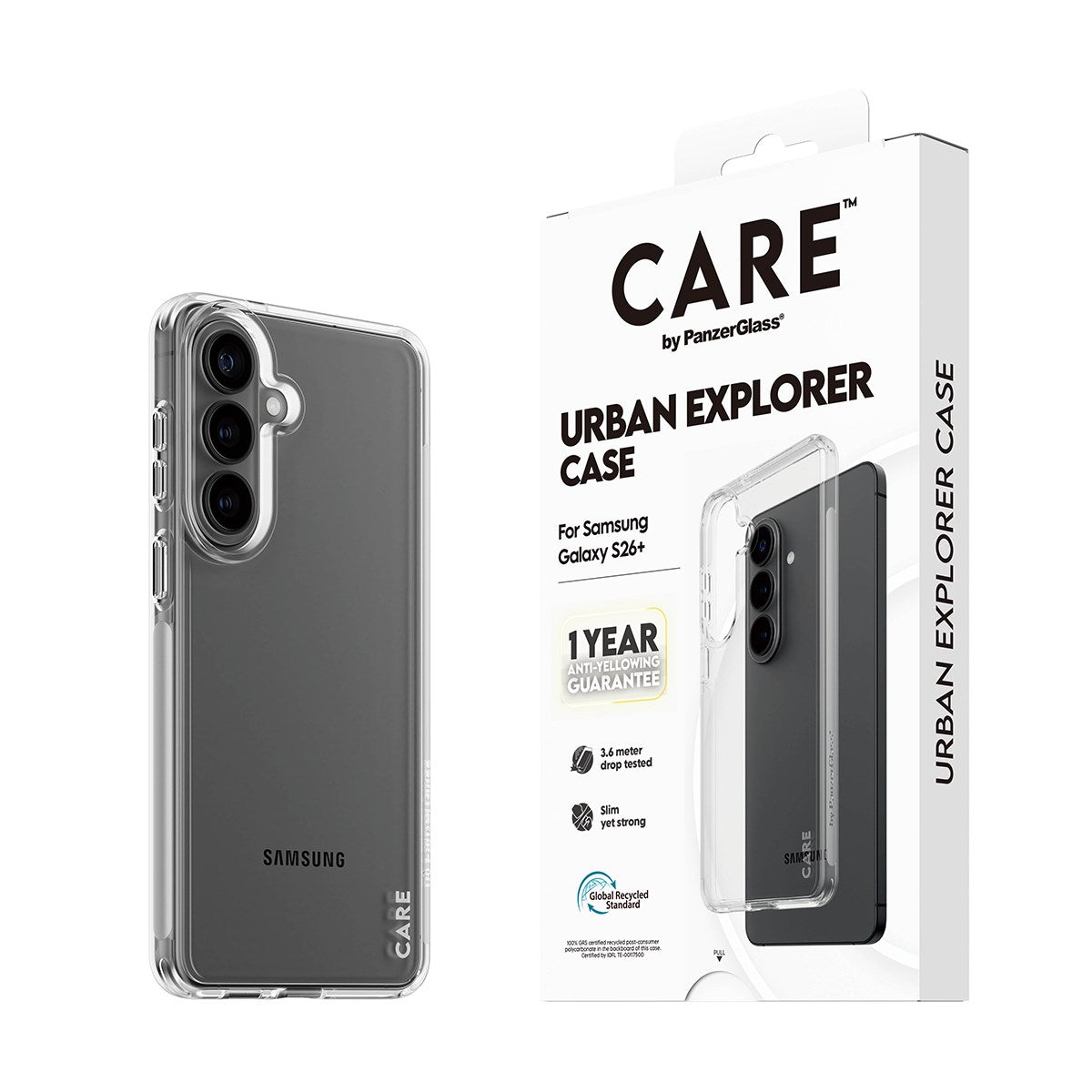 CARE™ by PanzerGlass® Urban Explorer Case Transparant Samsung Galaxy S26+